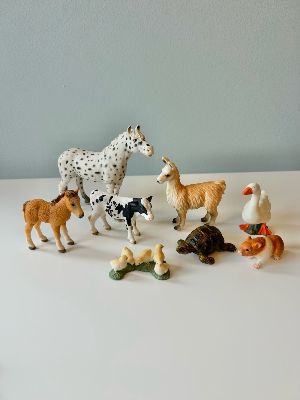 Schleich Pet/Farm Animal Bundle with Dartmoor Pony Foal and Knabstrupper Mare